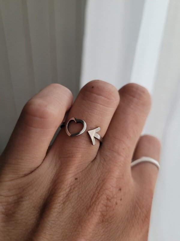 Producto - Anillo corazón con flecha AQ