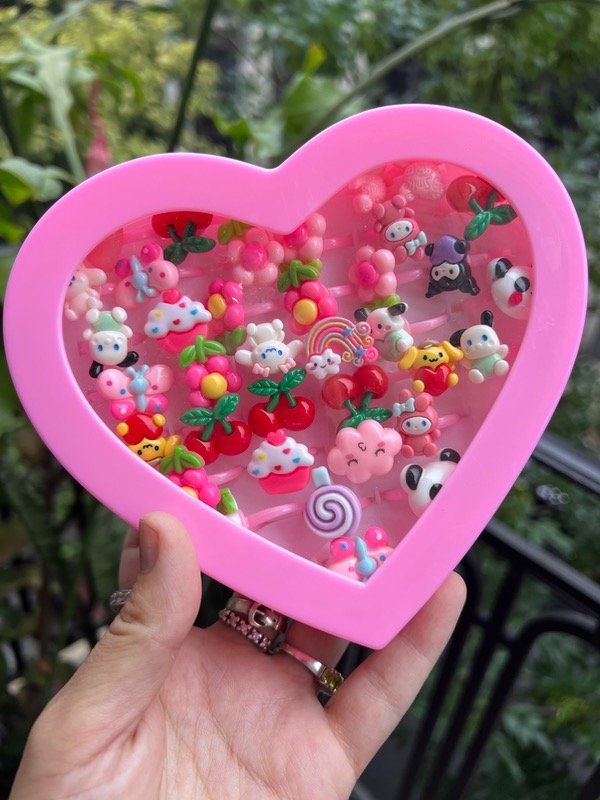 Producto - Caja de anillos infantiles con cereza