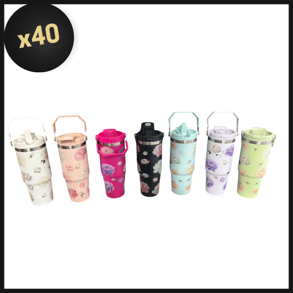 Producto - PROMO BULTO VASO TERMICO FLIP 900ML CON DISEÑO SIN LOGO