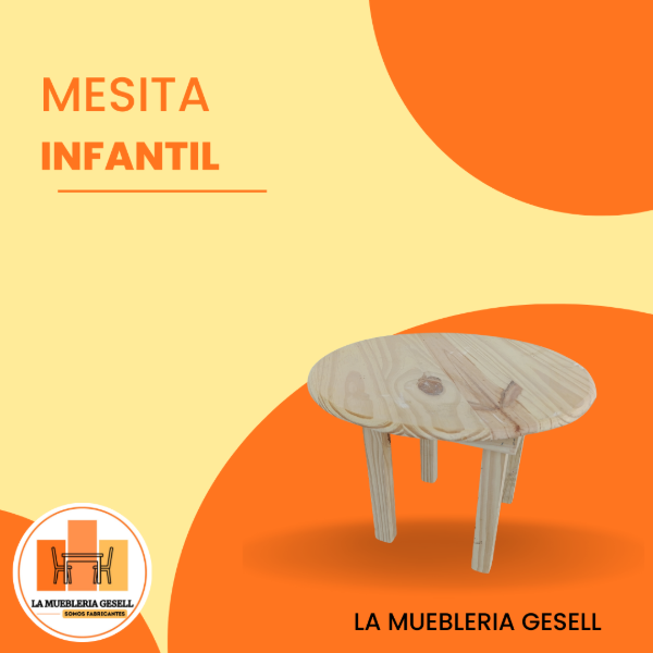 Producto - Mesa Redonda Infantil de Madera