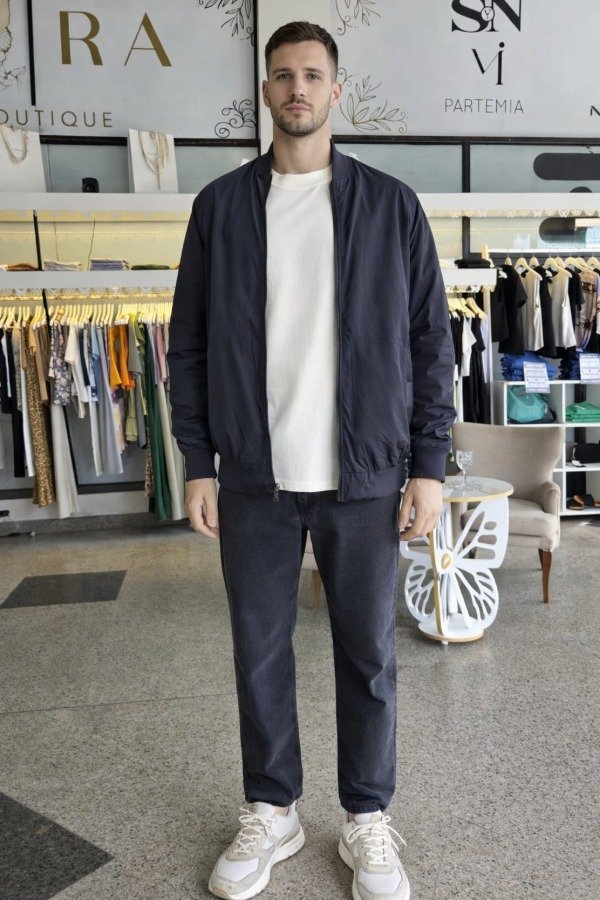 Producto - CAMPERA REVERSIBLE GRIS/NEGRO