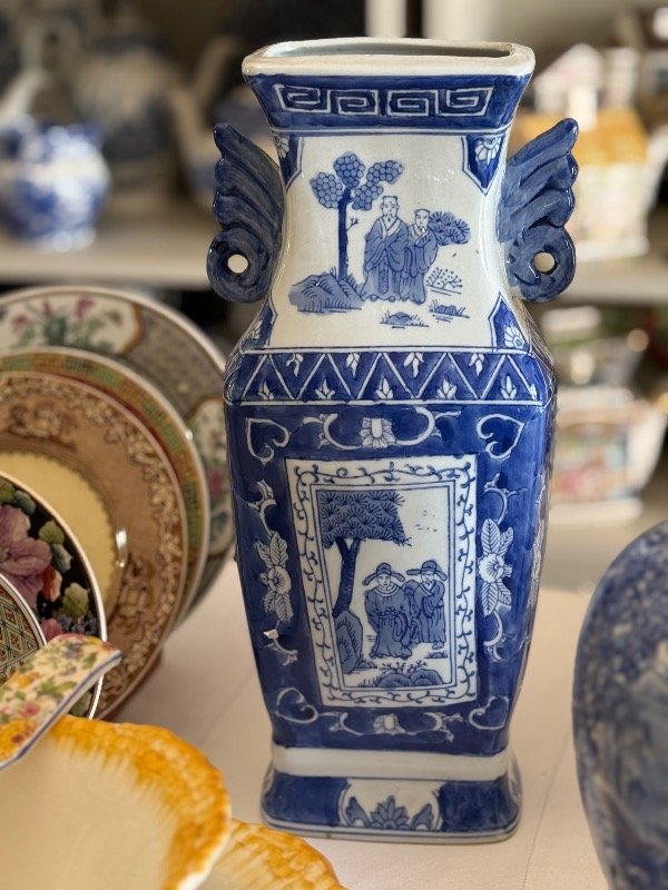 Producto - Florero oriental azul