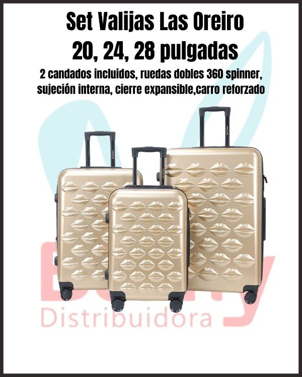 Producto - SET VALIJAS LAS OREIRO SET X3 27784