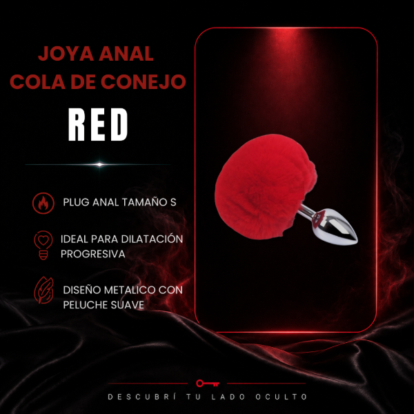 Producto - RED - Plug anal con cola de conejo