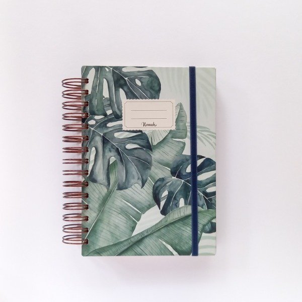 Producto - Agenda 2026 Anillada a5 (15x21cm) Diaria - Monsteras
