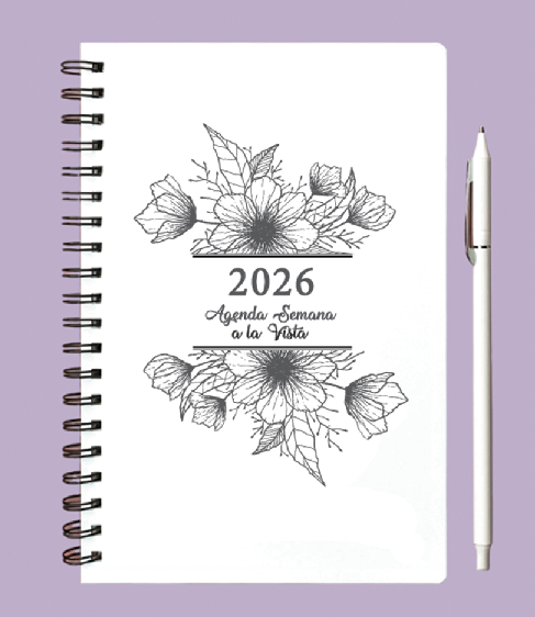 Producto - AGENDA SEMANA A LA VISTA 2026 - FLORAL