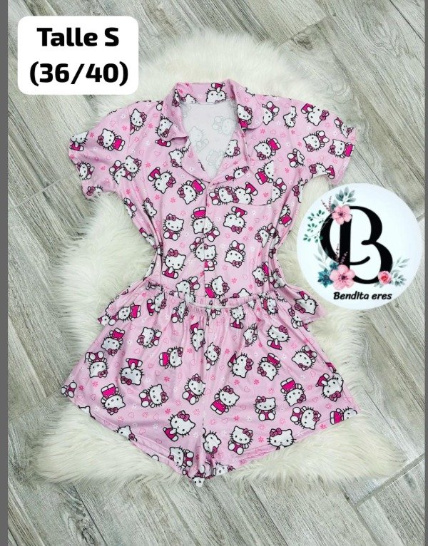 Producto - PIJAMA CAMISERO KITTY TALLE S