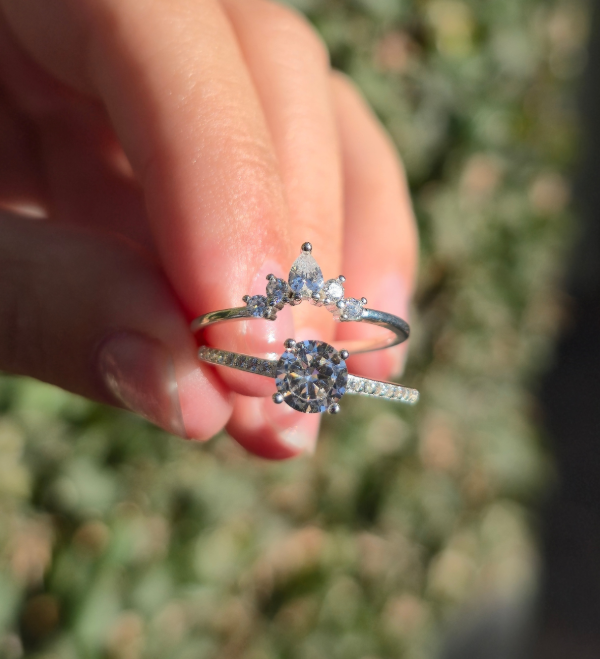 Producto - Anillos doble queen PLATA 925 (grabados)