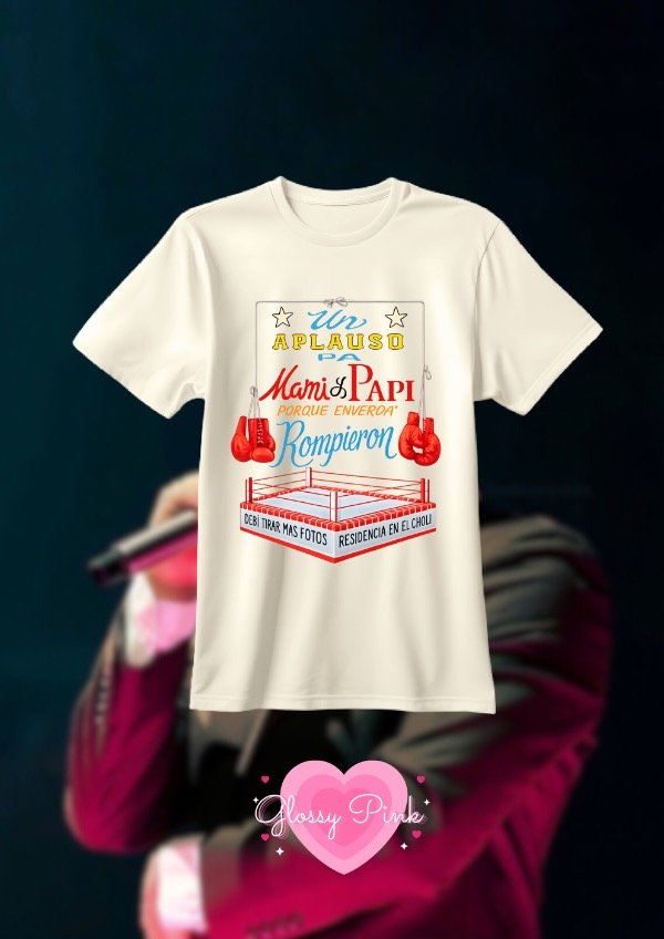 Producto - Remera crudo Un Aplauso Para Mami Y Papi - DTF