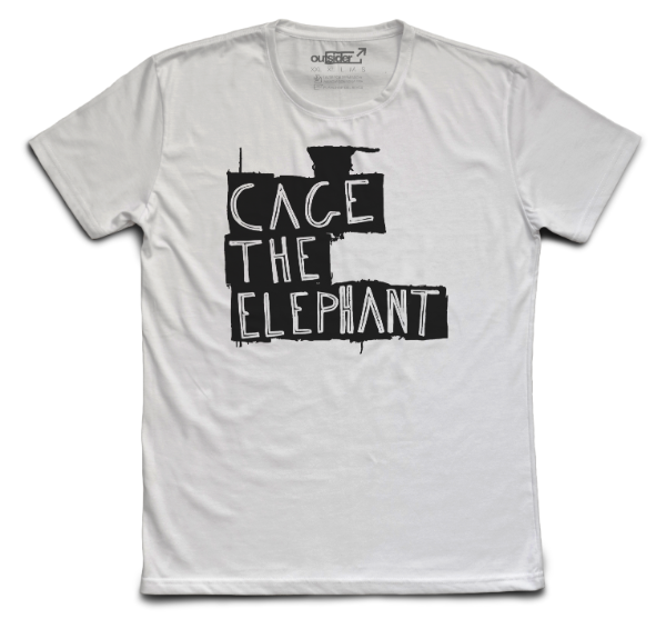 Producto - Remera Cage The Elephant - Logo - Blanca