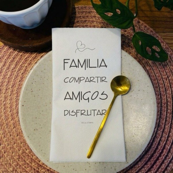 Producto - Servilletas Simil Tela Pack X 12 Frases (Airlaid) - 12
