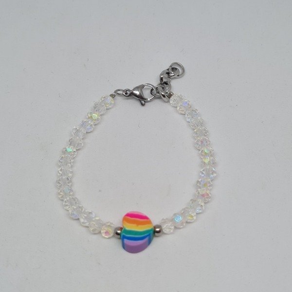 Producto - Pulsera niña dije corazon colores