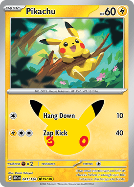 Producto - Pikachu 041/128 (30th Celebration)