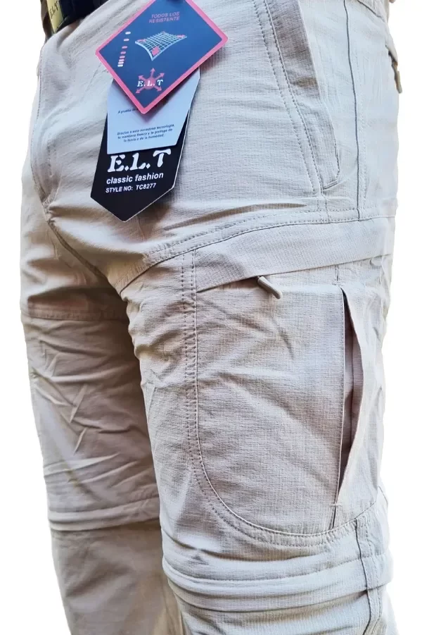 Pantalón desmontable 2 en 1 secado rápido beige — imagen 4