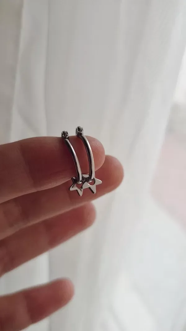 Producto - Aros estrellas chatas chiquitas Aq