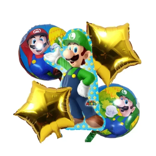 Producto - Kit x5 globos metalizados de personaje LUIGUI