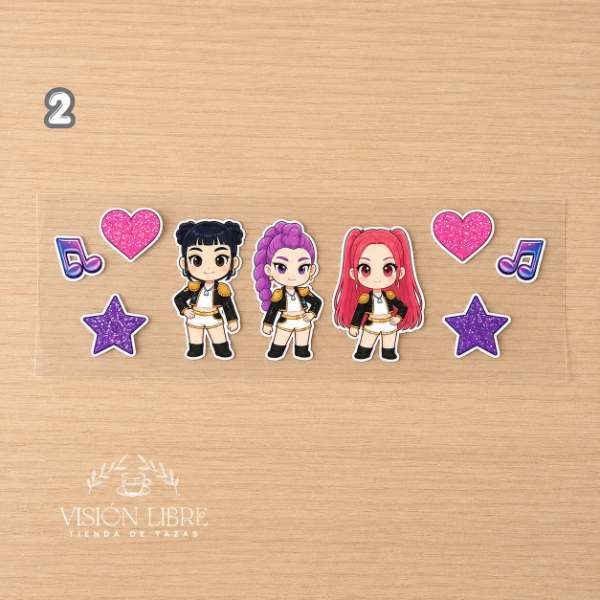 Producto - Stickers Guerreras K-Pop 8x23cm - 2