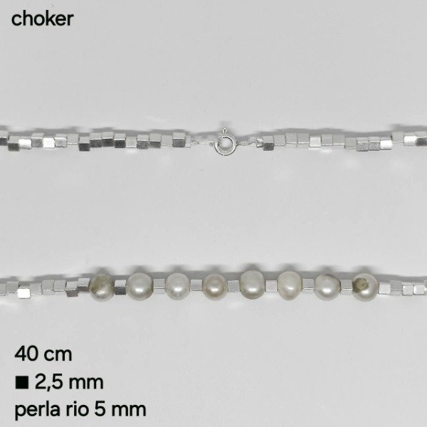 Producto - CHO #PER Chocker perlas y cubos 2,5mm (DOLAR)