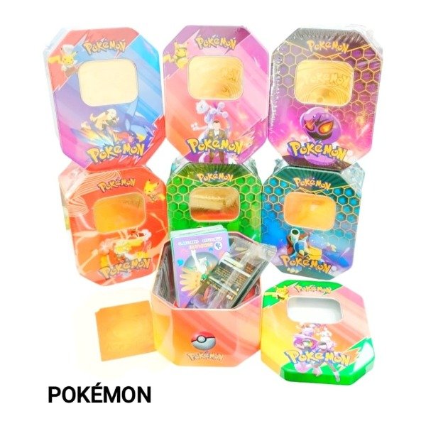 Producto - Carta de pokemon caja metal octogonal