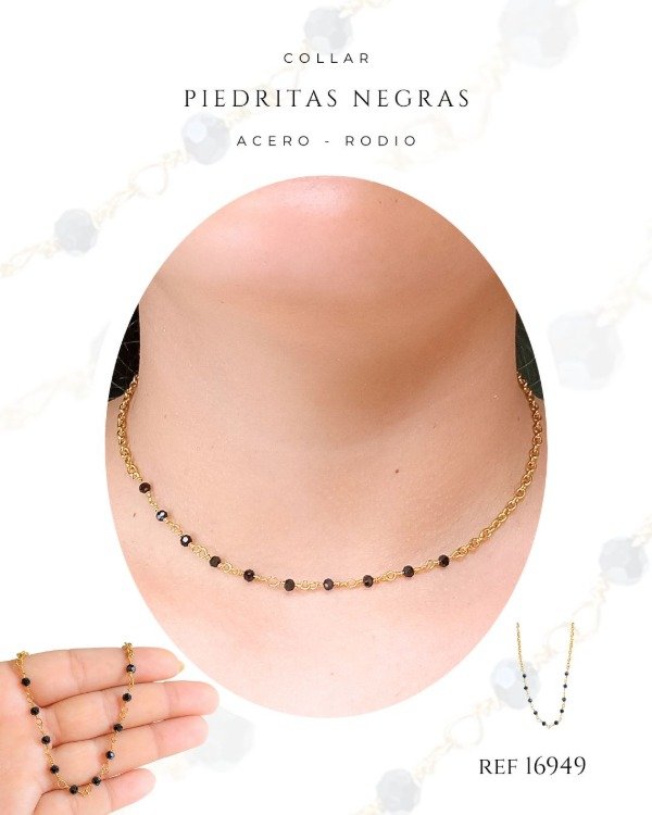 Producto - COLLAR PIEDRITAS NEGRAS REF 16949