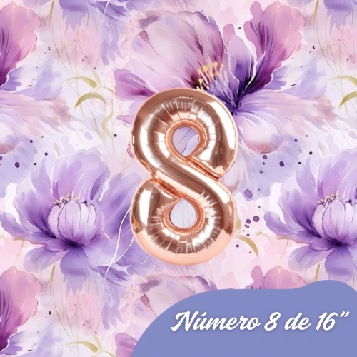 Producto - Globo número 8 rose gold 16"