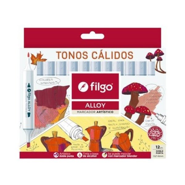 Producto - MARCADOR ARTÍSTICOS ALLOY FILGO TONOS CÁLIDOS
