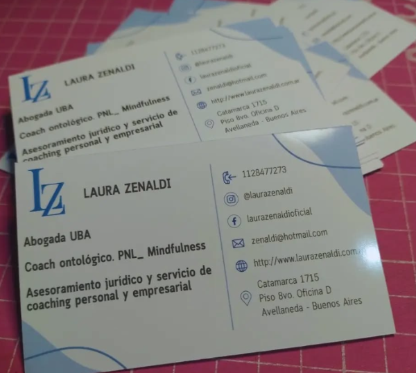 Producto - 100 Tarjetas de Presentación/Agradecimiento  9x5 cm - 18