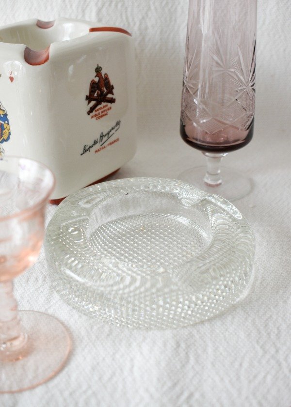 Producto - Cenicero de vidrio transparente vintage - 1