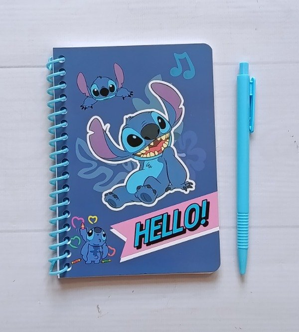 Producto - Libretita Stitch azul + lapicera