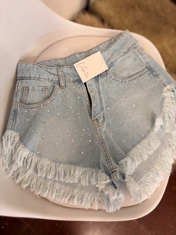 Producto - Short c/Brillo Celeste