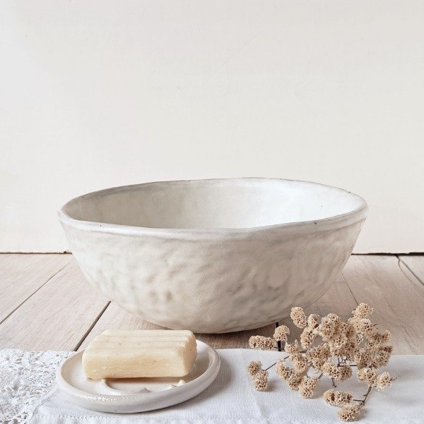 Producto - Bacha de gres Blanco antiguo 30cm - 4