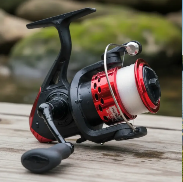 Producto - Reel Pesca Niño American Fishing Junior 200 Rojo + Tanza - 0