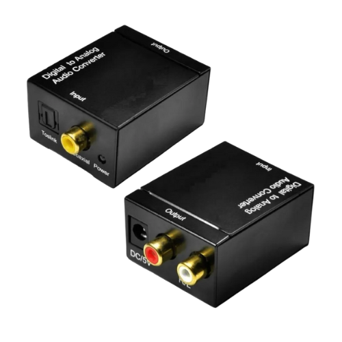 Producto - Conversor Audio Digital Coaxial Fibra Optica A Rca C/fuente