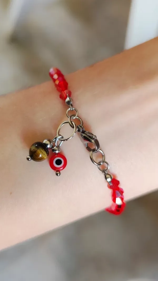 Producto - Pulsera PROTECCIÓN Ojo de Tigre y Ojo Turco