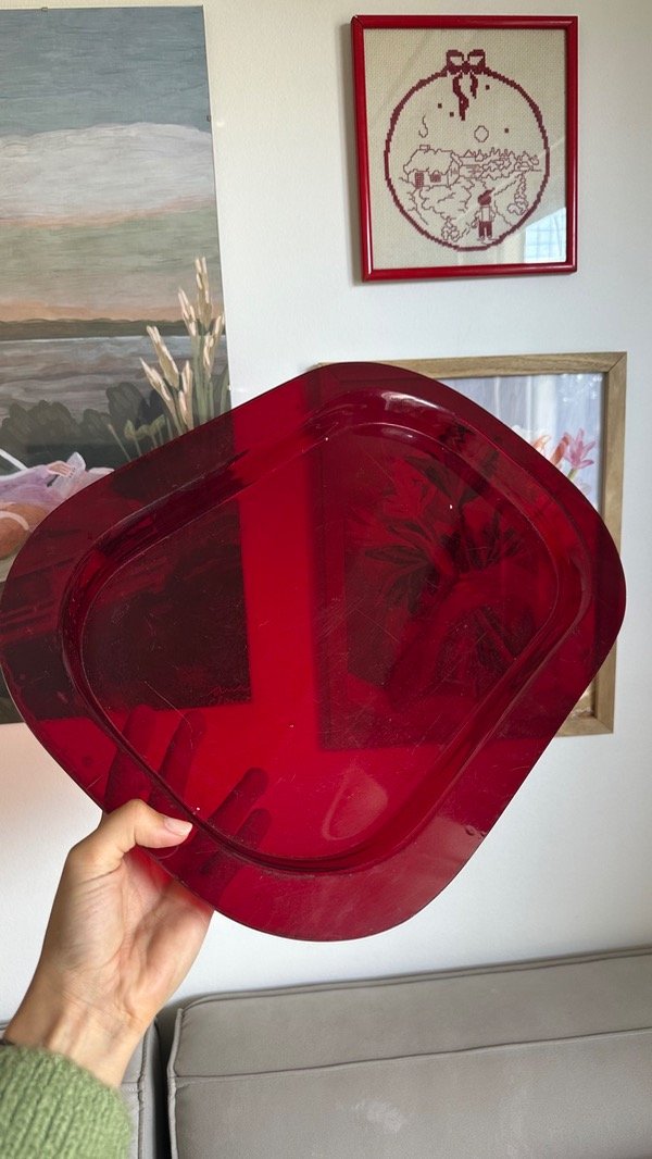 Producto - Bandeja de servir acrilico rojo