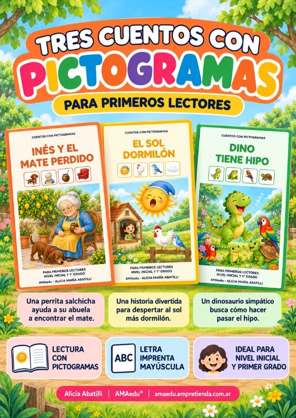 Producto - Lectura 3 CUENTOS CON PICTOGRAMAS (Inicial y 1er Ciclo) - 1