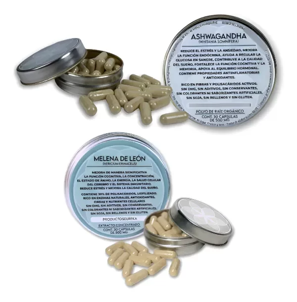 Producto - Combo Ashwagandha + Melena De León Extracto - Cápsulas 500mg