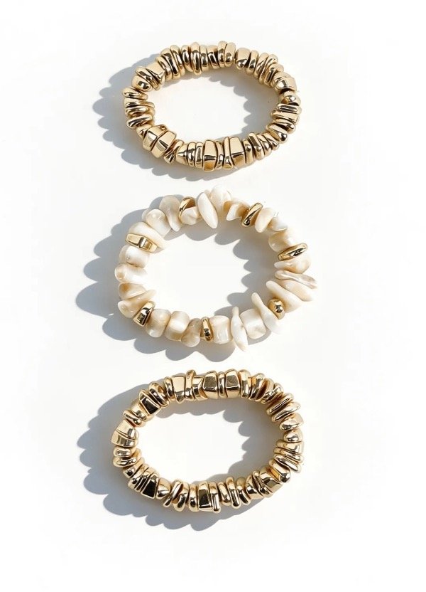 Producto - PACK X 3 PULSERA PIEDRAS IRREGULAR ( 2 colores) - 0
