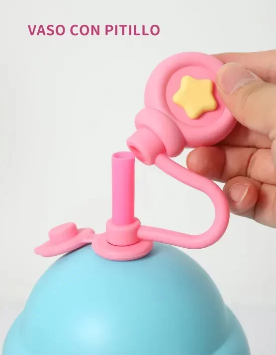 Producto - Vaso hermético kawaii con sorbete 1000ml - 1
