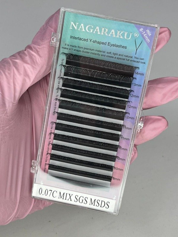 Producto - EXTENSIONES TECNOLOGICAS Y 0.07D MIX INTERLACED Y-SHAPED EYELASHES