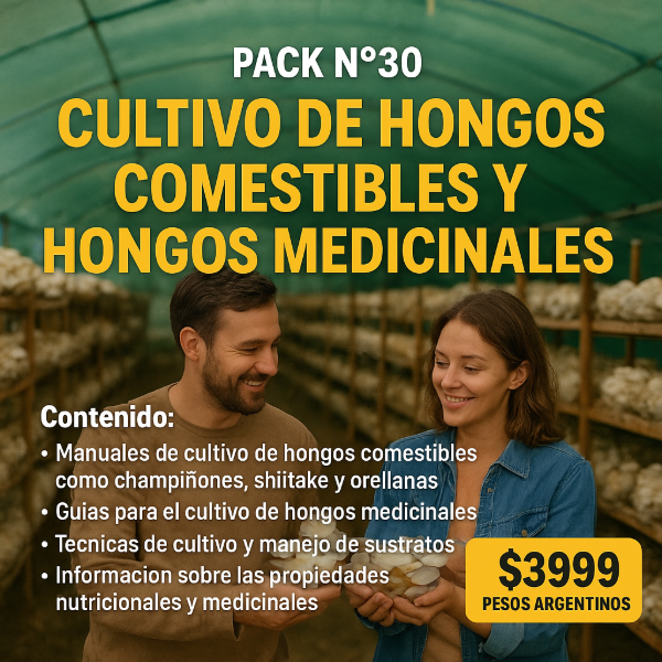 Producto - PACK N30: CULTIVO DE HONGOS COMESTIBLES Y HONGOS ALUCIN