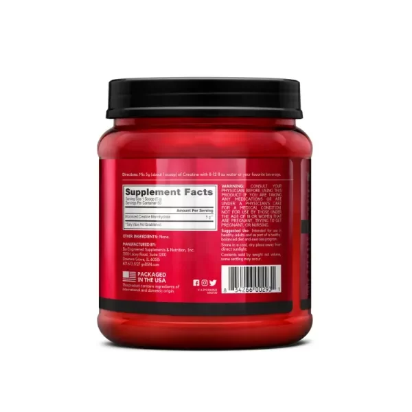 Producto - Creatina Monohidrato Micronizada Bsn 60 Serv Mayor Recuperación Y Fuerza - 1