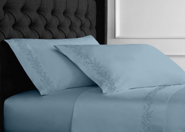 Producto - SABANAS BORDADAS 1200H - Azul Acero