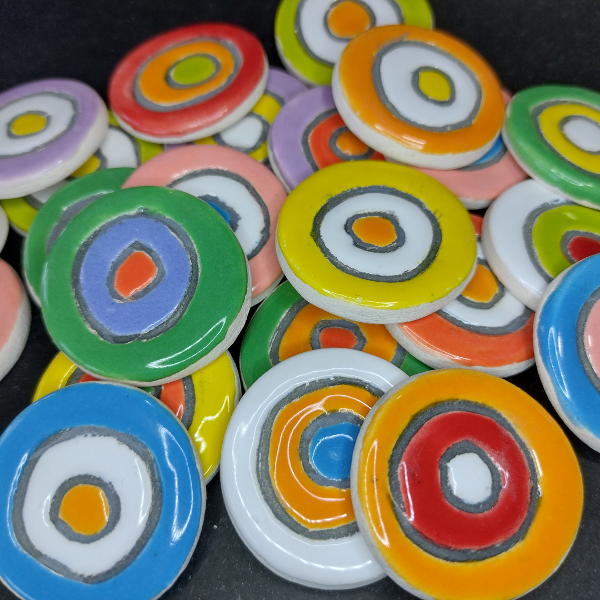 Producto - Formitas de cerámica - Circulos 3 cm  - 1 unidad