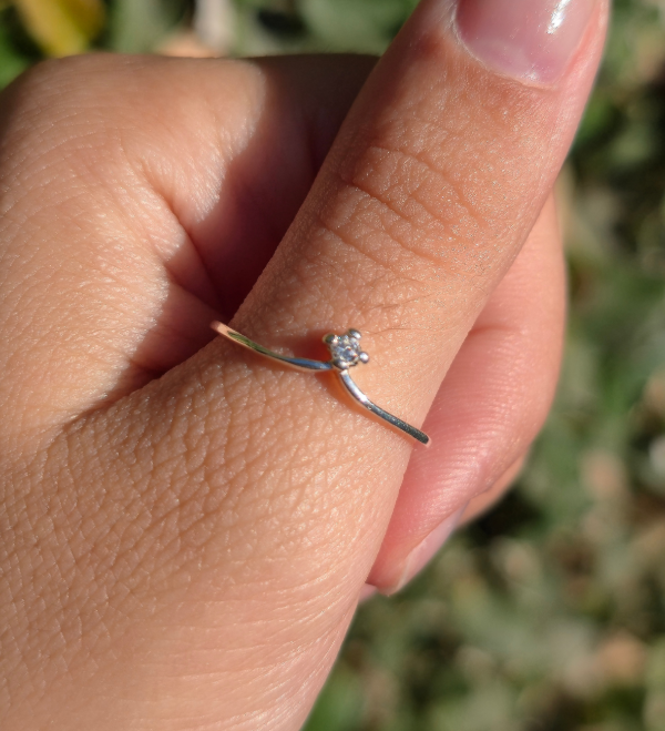 Producto - Anillo corona delicate simple PLATA 925