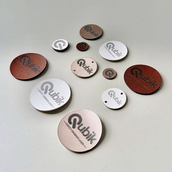 Producto - ETIQUETAS REDONDAS CUERO PU - PACK - 1