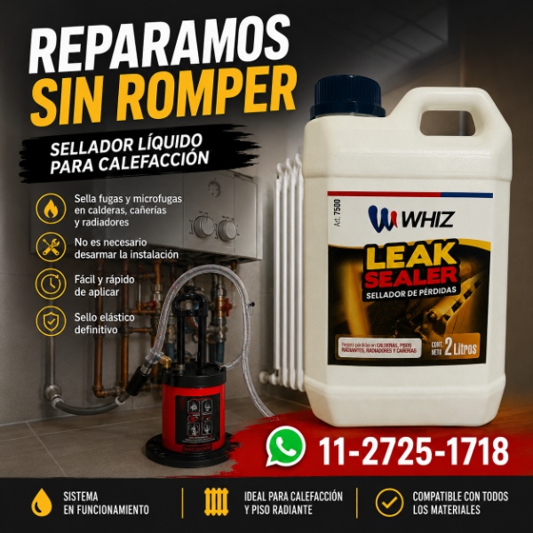 Producto - Sella Fugas de Calderas, Radiadores y Piso Radiante. x 2 litros - 1