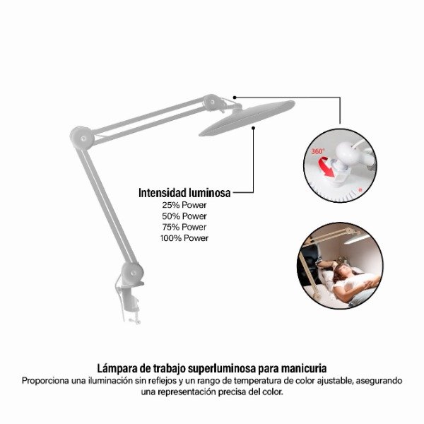 Producto - LAMPARA LED CON GANCHO DE MESA - 0