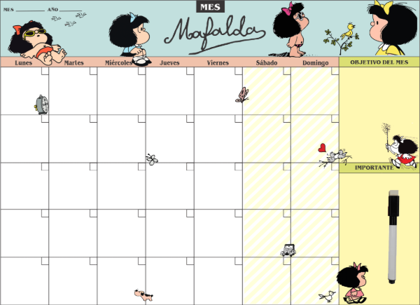 Producto - PLANIFICADOR MENSUAL MAFALDA