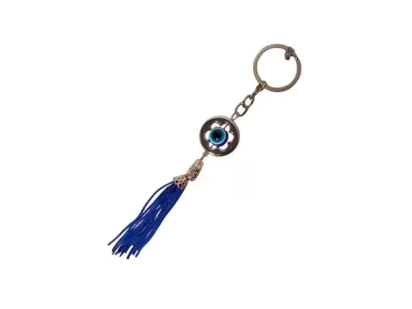 Producto - LLAVERO OJO AZUL CON FLECOS LARGO